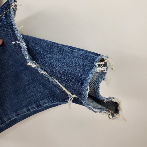 Blank NYC The Bowery Cropped Boot Cut Women's Raw Hem Jeans Size 30 - Picture 9 of 11